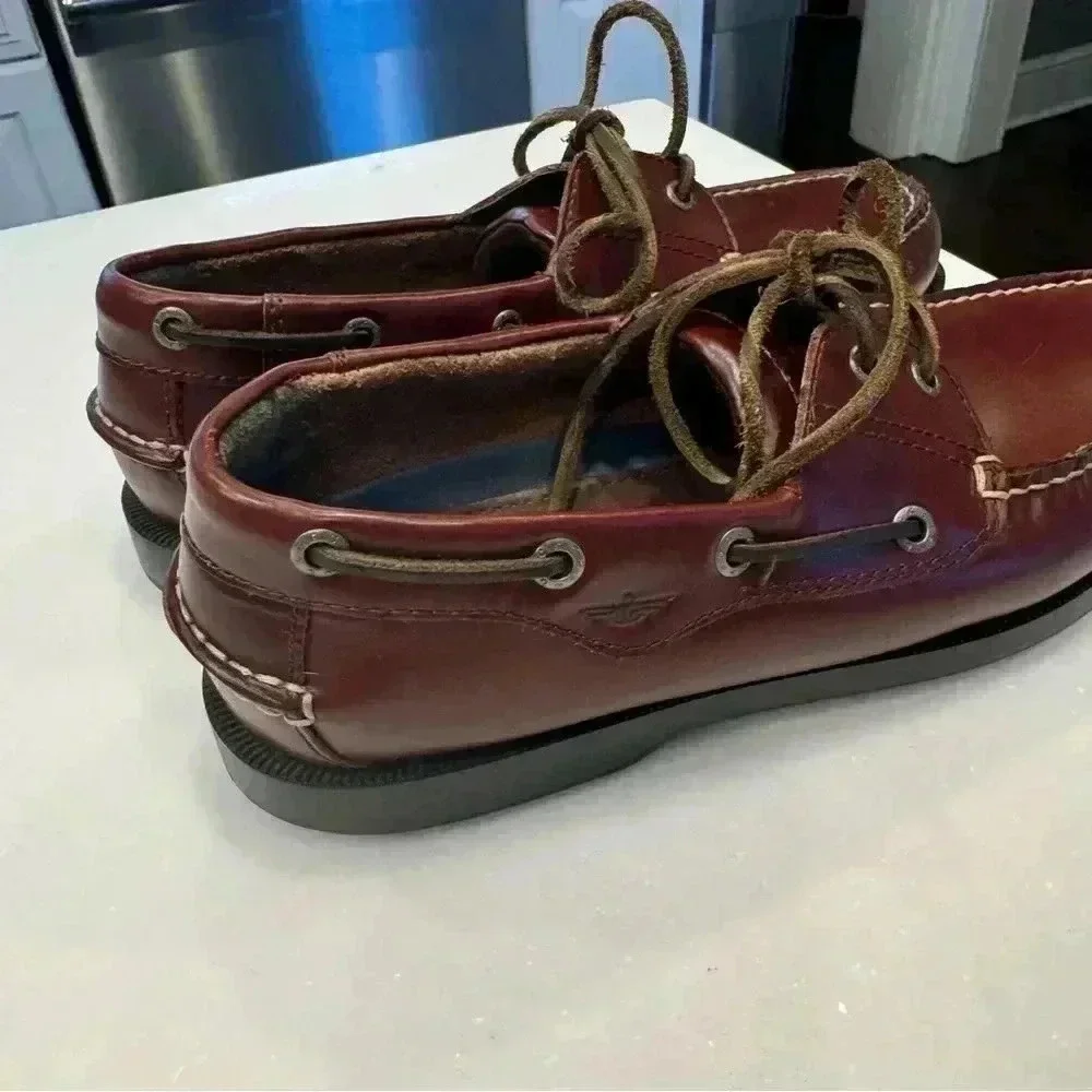 Dockers men’s brown leather lace up shoes size 9 excellent condition